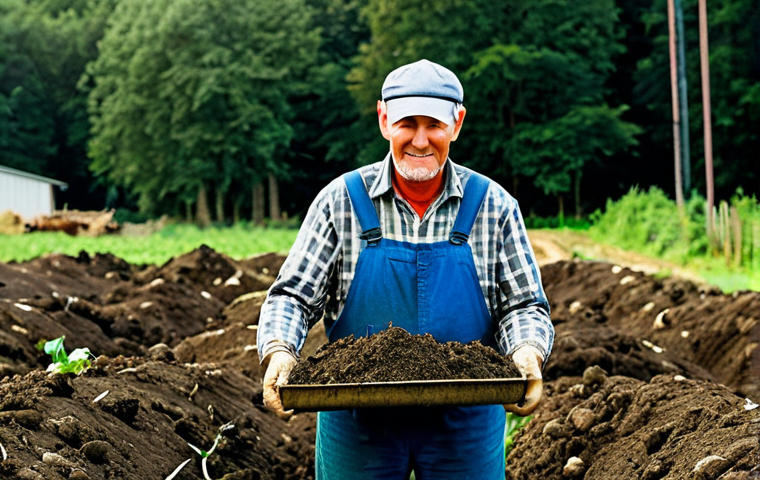 친환경농업기술자 실무에서의 도전과 극복 - **A professional agronomist, fully clothed in work attire, inspecting a lush green field of rye, saf...